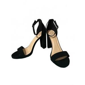 Elegant Black Block Heels - Size 7M (SR450)